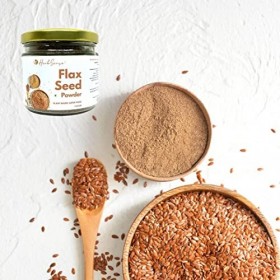 Herbsense Poudre de graines de lin/alsi/graines de lin - Riche en fibres, protéines et oméga 3, superaliment | Sans conservat