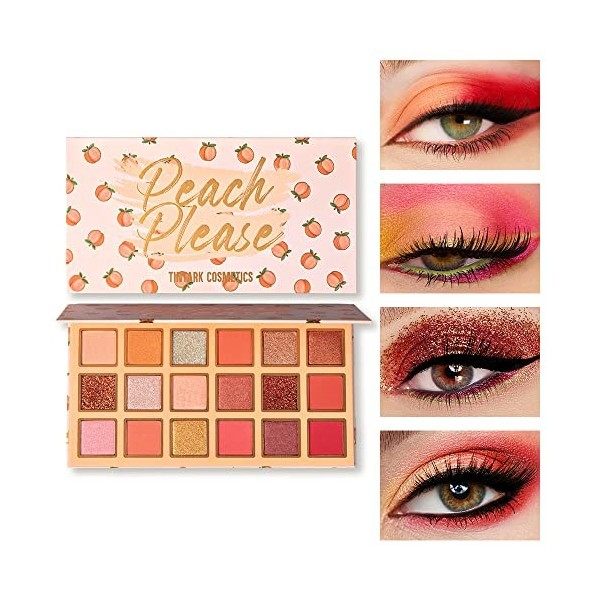 TINTARK palette fard a paupiere maquillage, ombre a paupiere makeup, matte paillete waterproof, Végétarien, sans cruauté et s