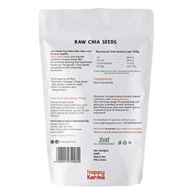 Happy Karma Chia Seeds 150g, Raw Chia Seeds for Eating
