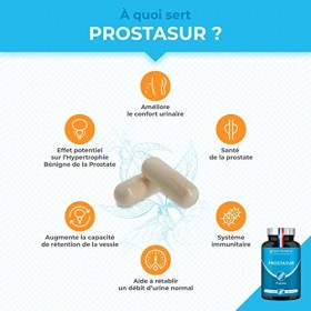 Protection de la Prostate & Confort Urinaire - Efficace contre l’HBP et les Mictions - Actifs Naturels - Ortie, Palmier Nain 