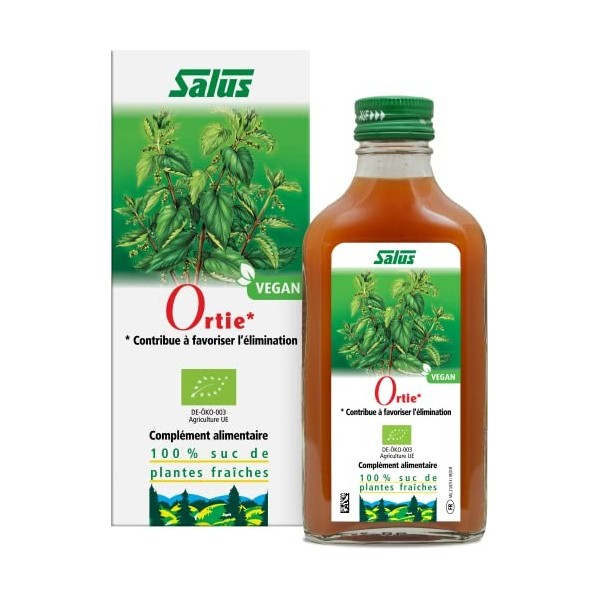 Salus – Ortie BIO – Complément Alimentaire à Base de Suc dortie BIO – Favorise Santé des articulations - Végan – 200 ml