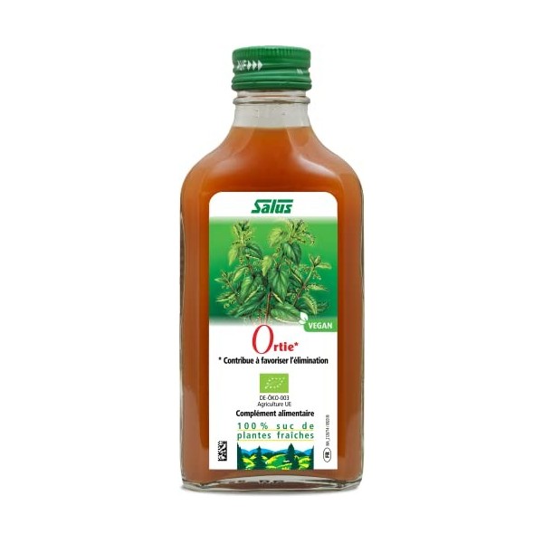 Salus – Ortie BIO – Complément Alimentaire à Base de Suc dortie BIO – Favorise Santé des articulations - Végan – 200 ml