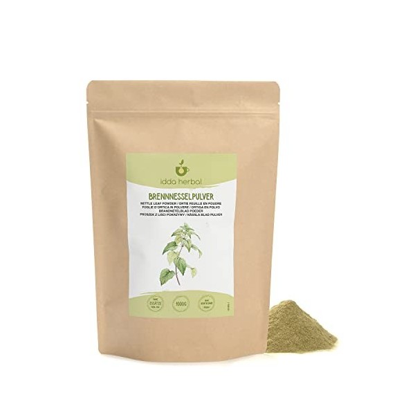 Poudre dortie 1kg , ortie séchée, poudre dortie 100% naturelle sans additifs, vegan, ortie moulue