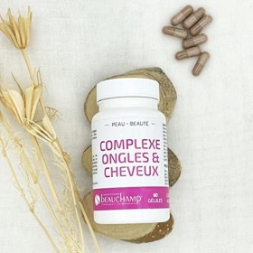 Laboratoire Beauchamp - Complément alimentaire COMPLEXE ONGLES & CHEVEUX - 60 gélules - Ortie, Prêle, MSM, zinc, vit B5, B6, 