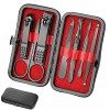 Ensemble de Manucure, Ensemble de Coupe-ongles Essentiel de Voyage Portable 8 en 1, Mode Professionnel Coupe-ongles en acier 