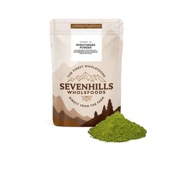 Sevenhills Wholefoods Poudre DHerbe De Blé Bio dEurope 1kg