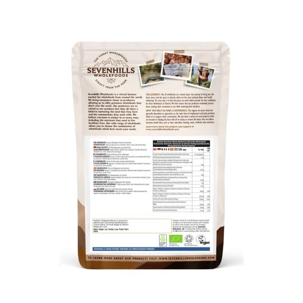 Sevenhills Wholefoods Poudre DHerbe De Blé Bio dEurope 1kg