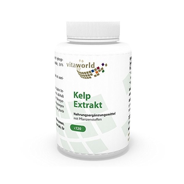 Vita World Extrait de Kelp 500mg 120 Capsules Made in Germany