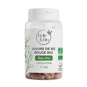 MONACOLINE K & CHOLESTÉROL - Levure de Riz Rouge Bio certifiée Ecocert - 120 gélules - Cure 1 mois - Complément Alimentaire B