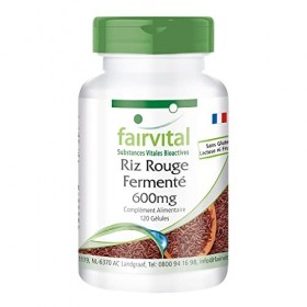 Fairvital | Riz rouge fermenté 600mg - VEGAN - 2,95mg monacoline K - 120 gélules