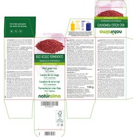 Levure de riz rouge Oryza sativa fermentée avec levure Momonascus purpureus Naturalma | 150 g | 300 comprimés de 500 mg | C