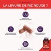 LEVURE DE RIZ ROUGE Premium - Dosée en Monacoline K 2,8 mg - Enrichie en Coenzyme Q10 & Phytostérols de Pin Brevetés Lipophyt