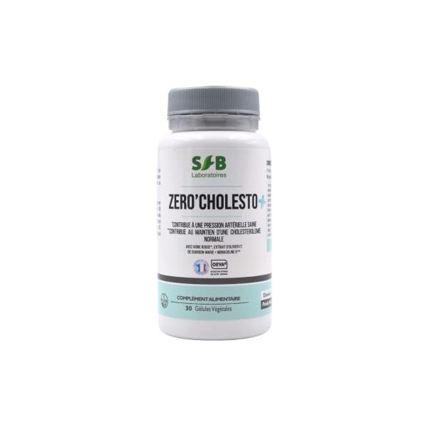 SFB Laboratoires - ZéroCholesto+ - Pression Artérielle Saine - Maintien du Taux de Cholestérol - 30 gélules végétales