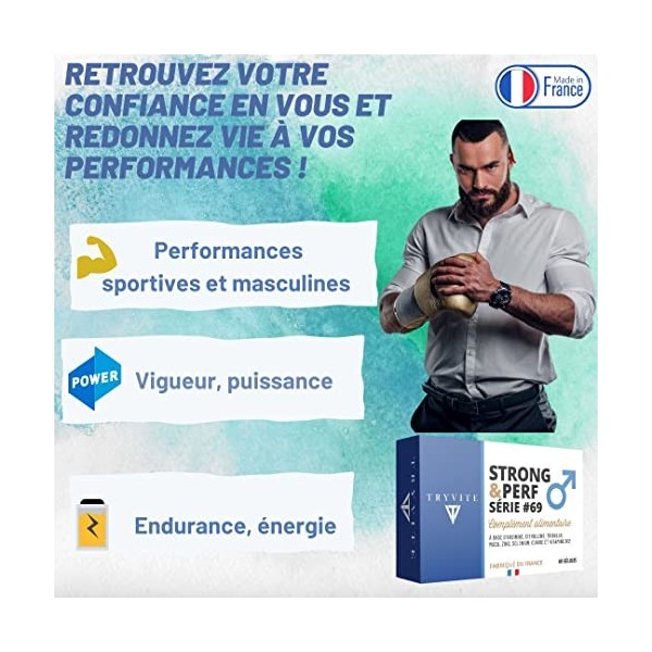 Formule Testosterone Homme | Performances Masculine | 60 Gélules Pour Circulation Sanguine | Vigueur Endurance | Tribulus, Ma