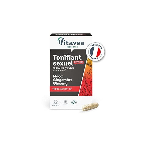 Vitavea Bien-être Complément Alimentaire Tonifiant Sexuel Intense pour Homme - Performance, Vigueur, Endurance Sexuelle - Mac
