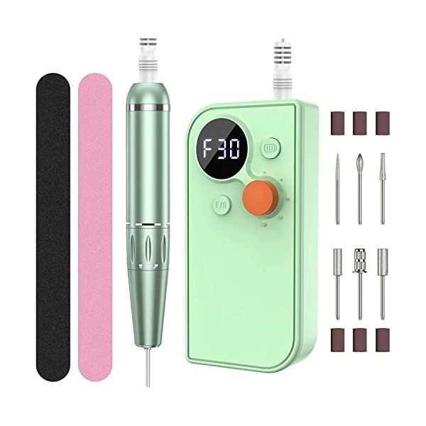 Ponceuse pour Ongles Professionnel Electrique, Lime a Ongle Electrique Nail Drill Portable Salon et Maison, Vitesse Réglable,