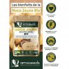 Maca Jaune en Poudre BIO 200G | 100% racine de Maca du Pérou | Fertilité, Tonus, Énergie mentale | Qualité Supérieure 200g 