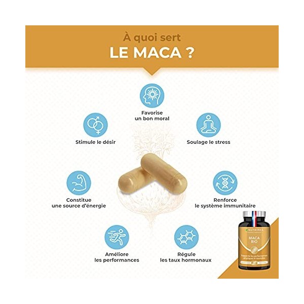 MACA BIO - Pur & Sans Excipient - Extrait de Racine de Maca du Pérou AB - Régulateur Hormonal Naturel & Puissant - Performanc