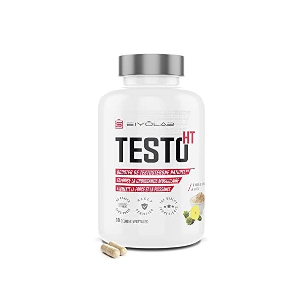 TESTO HT | Maca + Tribulus + L-Arginine + Zinc | Dosage Élevé pour Efficacité Maximale | Stimulant Testostérone Naturel | Pui