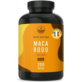 Maca 200 gélules - Extra FORT: 24.000mg par jour - contient du potassium contribue à une fonction musculaire normale - Ex