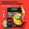 Santarome Phyto - Maca 1500 Tribulus Ginseng Gingembre - Complément alimentaire Tonus Sexuel - Tonifiant sexuel - 20 ampoules
