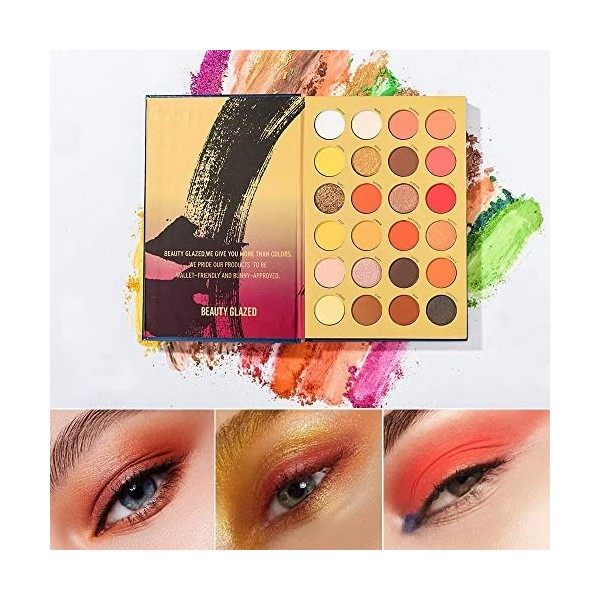 Beauty Glazed Color Shades 72 Color Pressed Powder Fard à paupières Maquillage Shimmer Glitter Matte Palette Portable Super P