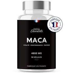 Laboratoires Enova MACA NOIRE | FORT DOSAGE Jusquà 4800 MG | Vitalité Performances Énergie | 90 Gélules | Complement aliment