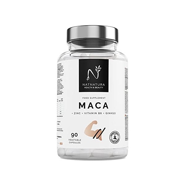 Maca. Une teneur maximale en maca noire 25:1 augmente votre énergie et votre vitalité. Elle renforce les muscles, réduit la