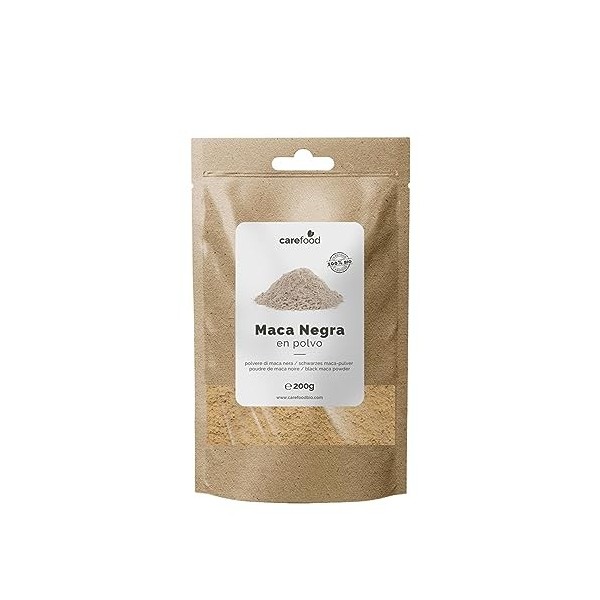 Carefood - Maca Rouge Bio en Poudre 200 g - Superfood 100% Biologique Adapté aux Véganes - Superfood Naturel Idéal pour des S