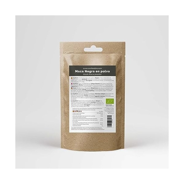 Carefood - Maca Rouge Bio en Poudre 200 g - Superfood 100% Biologique Adapté aux Véganes - Superfood Naturel Idéal pour des S