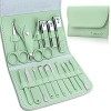 Kit Manucre Pedicure - Coupe Ongle Professionnel Coupe Cuticule Acier Inoxydable - Trousse Manucure Pedicure Set de 16pcs ave