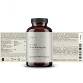 SANUTRA® Gélules Maca rouge + Gattilier | Vitex agnus-castus | 180 gélules de 750 mg | Aphrodisiaque naturel | Alternative au