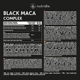 Maca Noire 1.200 mg par dose - Extrait Équivalent à 24.000 mg de Concentré de Plante de Maca 20:1 - Formule 100% Végétarienne