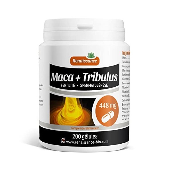 Maca, Tribulus- 448 mg - 200 gélules