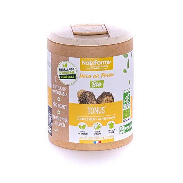 MACA DU PEROU BIO 200 Gélules Nat&Form