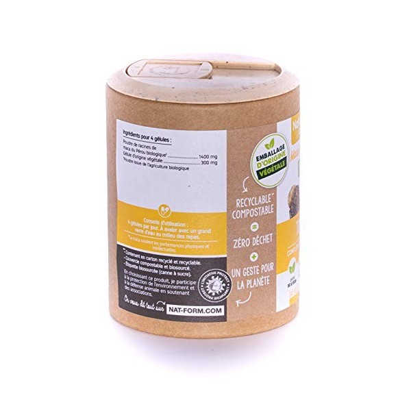 MACA DU PEROU BIO 200 Gélules Nat&Form