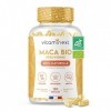Maca BIO AB | 100% Pure Maca Naturelle 0% Excipients | 120 Gélules Végétales | 1275 mg par Dose | Récoltée au Pérou, Analysée