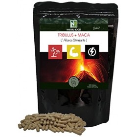 NAKURU | Tribulus + Maca | Gamme Boost | Fabriqué en France | "LAlliance Stimulante !" 500 Gélules de 538mg / Poids Net: 26