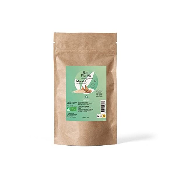 RUE DES PLANTES - Maca BIO poudre 100g - idéale pour la vitalité et la fertilité