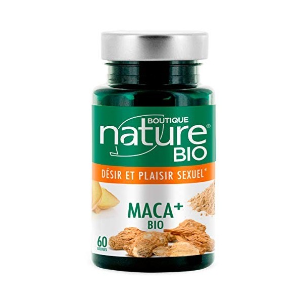 Boutique Nature - Complément Alimentaire - Maca + BIO - 60 Gélules Végétales - Stimule le Désir sexuel