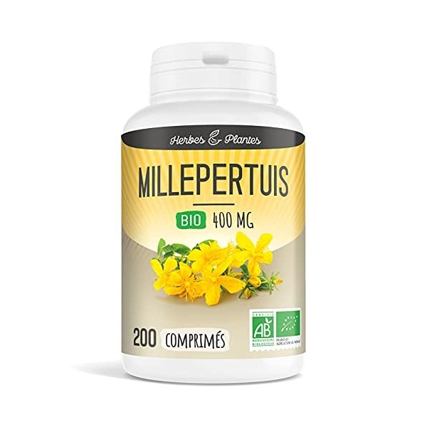 Herbes Et Plantes Millepertuis Bio 200 Comprimés 400 mg