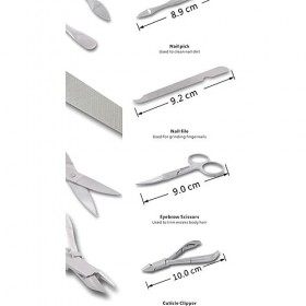 XLXZT 1 0pcs Ensemble doutils de manucure à Ongles Nails Toe Clipper Ciseaux Kit Twezer Kit de qualité Professionnelle for L