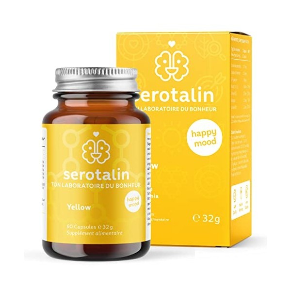 Serotalin® YELLOW - Comprimés de relaxation hautement dosés | 60 gélules végétaliennes avec de lextrait de millepertuis véri