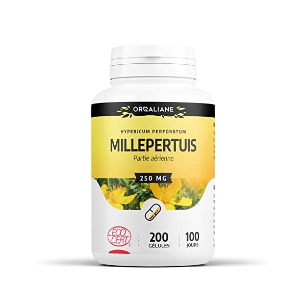 Millepertuis 250 mg - 200 gélules - Certifié Ecocert