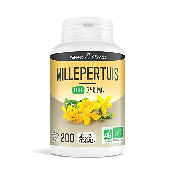 Herbes Et Plantes Millepertuis Bio 200 Gélules Végétales 250 mg