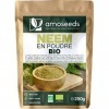 Neem en Poudre Bio 250G | Feuilles de Margousier | Peau, Cheveux, Digestion | Qualité Supérieure