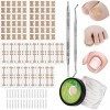 152 Ensemble Doutils pour Ongles Incarnés avec Patch élastique, pince à Ongles Courbés et Autocollant Correcteur incarné, Li