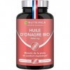 Huile d’Onagre BIO - 1500 mg dont 135 mg de GLA - Pression à Froid - 100% Naturel - Confort Prémenstruel et Beauté de la Peau