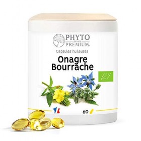 Capsules huileuses ONAGRE 250 MG - BOURRACHE 250 MG BIO 
