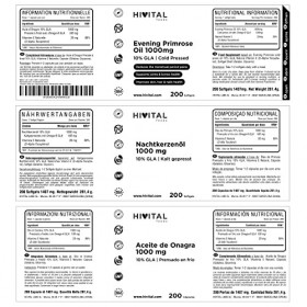 Huile dOnagre 1000 mg Pressée à Froid avec 10% GLA | 200 capsules | Peut aider à diminuer les symptômes pré-menstruels, méno